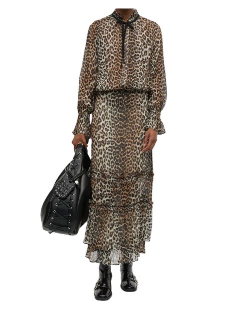 GANNI Blusa con stampa Ganni | W0570LEOPARD 943